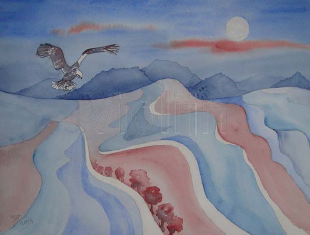 Vogel en maan 2